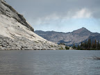 Emeric Lake. Rain clouds approaching.