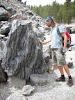 My brother, Arlo, at Obsidian Dome.