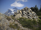 Rock mound at the end of the Shuksan Arm.