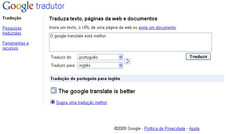 Página de Diego - Pronúncia em inglês? Use o Google Translate