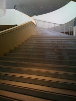 The spiral staircase. Marble, natch.