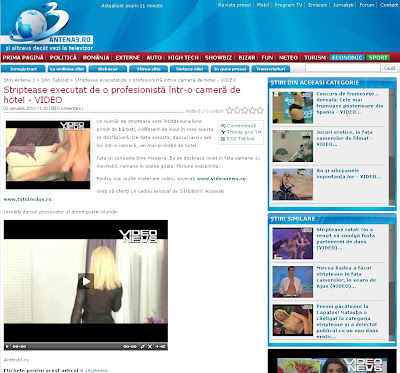 striptease_a3_ro Striptease executat de o profesionistă într-o cameră de hotel
