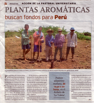 Nota de prensa de la Venta solidaria
