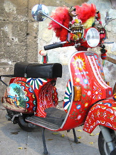 Vespa Motorbike lookings like a Sicilian 