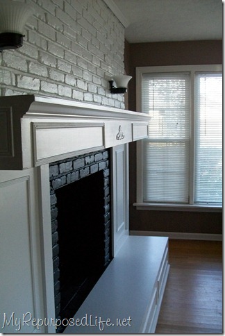 Brick Fireplace Makeover - My Repurposed Life™