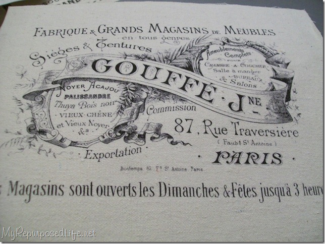 french grapic on fabric