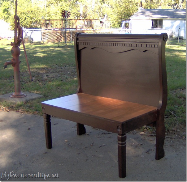 sleigh bed bench