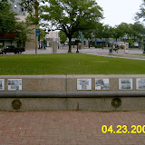 Market Square Park prior to 2009 Looking northwest to the Congress/Milam intersection The round "portals" below the concrete seat were lights,  along time ago.