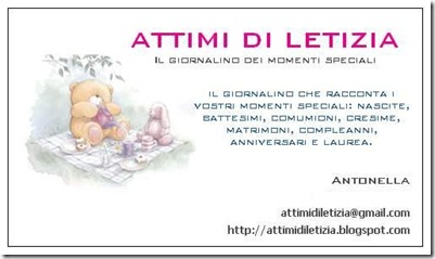 BIGLIETTO DA VISITA ATTIMI DI LETIZIA BLOG