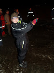 Einar Trausti warming up by the fire.