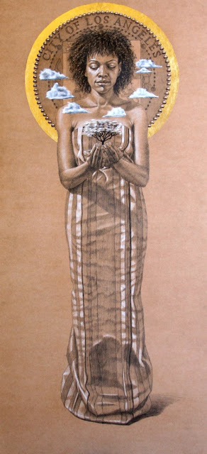 "PROMETHEUS" #7 Drawing Charcoal and white chalk 24" X 48"