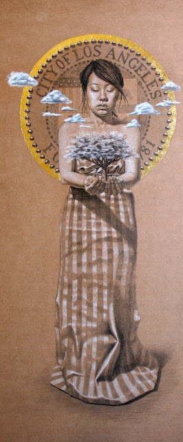 "PROMETHEUS" # 4 Drawing Charcoal and white chalk 24" X 48"