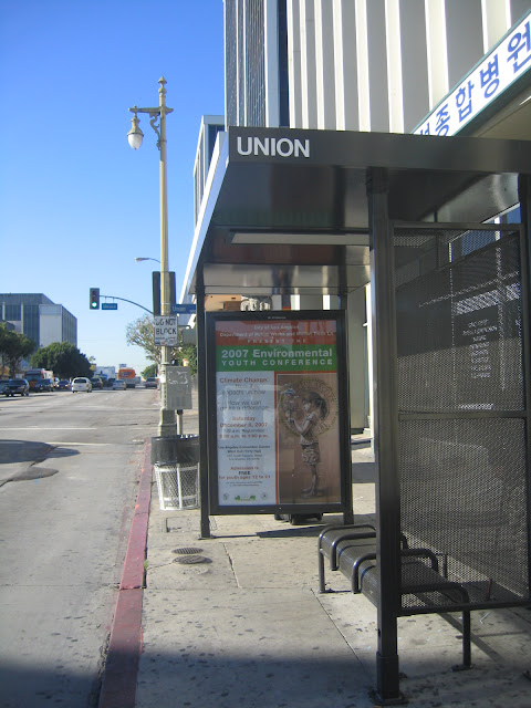 Bus stop Wilshire Boulevard & Union Sttreet