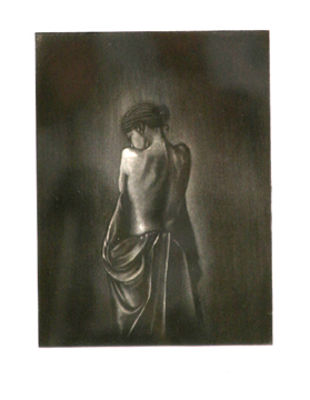 " Amanda "  Mezzotint 5.5" X 7.5