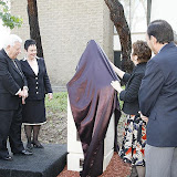 Unveiling the bust the donors Patrick and Mary Dirk