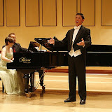 A Tenor Chapman voice student on his way to Julliard  at a recital after diner