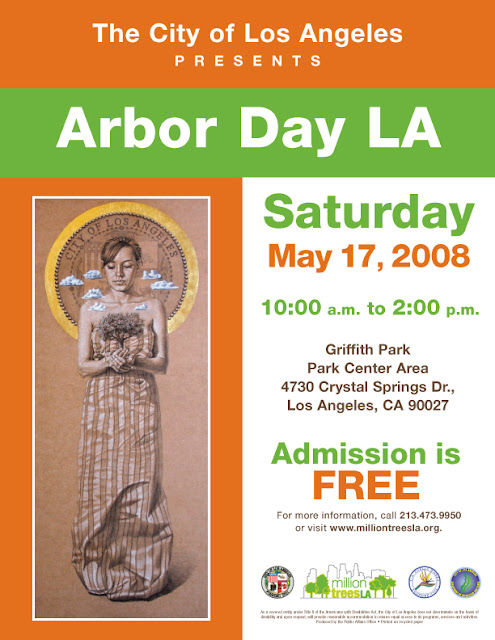 Rosillo's Drawing from the 'Prometheus" series used to Promote Arbor Day L.A across the city on poster fliers and bus stops