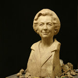 Bronze bust of Margaret Tatcher For Chapman University