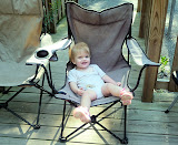 She was so proud that she climbed up there all by herself!