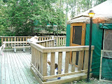 the door from the back of the yurt