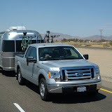 There's Lulu trailing behind Silver Dog on the way to Yellowstone.