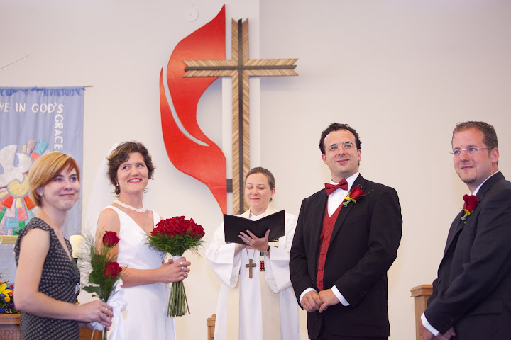 the wedding party. the wedding party.