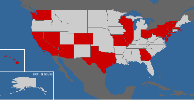 visited states map