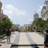 The whole length of main street from near the end of the street inside.