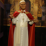 The Pope. I dont know which one as I don't read the placards.