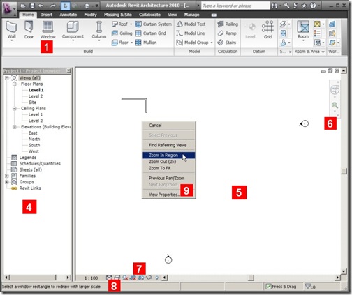 revit 2010 interface