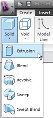 Extrusion in Revit Family Editor