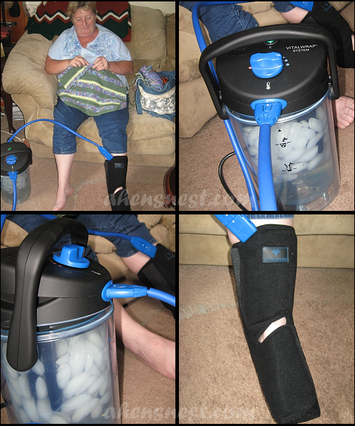 Mom wearing the Ankle VitalWrap accessory for foot and ankle pain