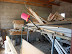 The shed after preliminary sorting.  Trying to screw up the courage to get rid of some of the old timber and electrical conduits.