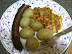 Chakalaka served with baby potatoes and ostrich boerewors.