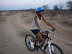 Naomi on her bike.