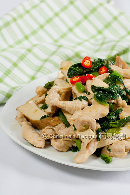 雪菜雞絲炒百頁豆腐 Stir-fried Chicken with Tofu and Salted Vegetables01