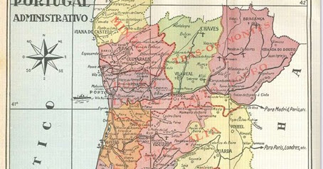 Mapa Detalhado Portugal Com Subdivisões. Mapa Administrativo De