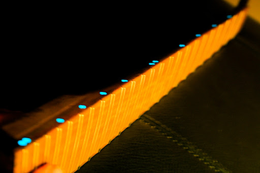 ... and they glow! Luminlay... great product. I'll probably be using it on more guitars.