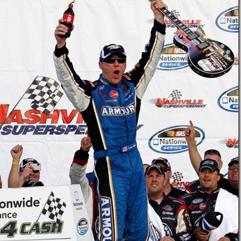 Harvick wins at Nashville with two-tire stop