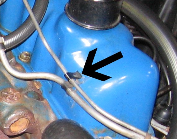 6 cyl fuel line to valve cover clip