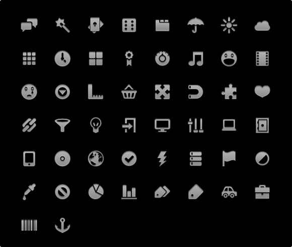 Best Simple Small and Mono Icon Set Vector 2011