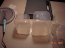 punched 3 holes in inner containers with soldering iron