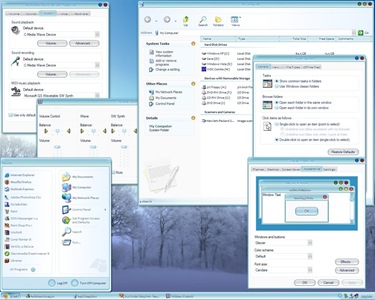 Glacier,windows style xp theme download，xp佈景主題vista，visual styles，xp佈景主題教學下載，桌面改造，桌面美化，破解xp佈景主題限制