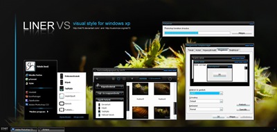 LINER,windows style xp theme download，xp佈景主題vista，visual styles，xp佈景主題教學下載，桌面改造，桌面美化，破解xp佈景主題限制