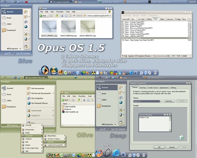 OpusOS1_5,windows style xp theme  download，visual styles，xp佈景主題vista教學下載