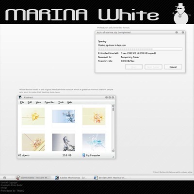 Marina_White_VS_by_OmART,windows style xp theme  download，visual styles，xp佈景主題vista教學下載