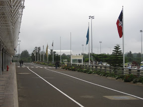 Outside the airport. Not crowded like you see outside Mumbai airport.