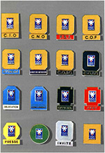 The various badges