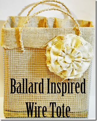 WIRE TOTE WITH LINER TITLE