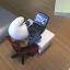This Smurf should help me program, but it is just playing games. This Smurf should help me program, but it is just playing games.